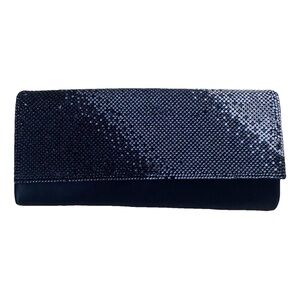 Judith Leiber Elegant Vintage Black Perry Crystal Clutch Bag